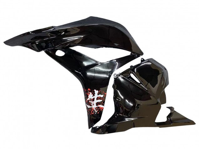 Discount 2009-2012 White Cherry Blossom Glossy Black Honda CBR600RR Motorcycle Fairings Canada