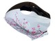 Discount 2009-2012 White Cherry Blossom Glossy Black Honda CBR600RR Motorcycle Fairings Canada