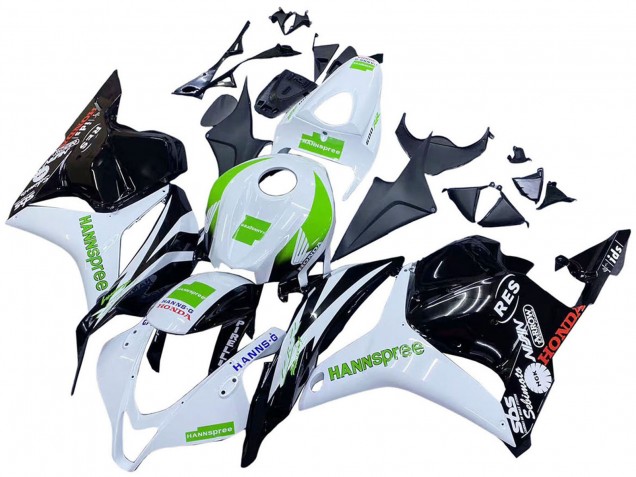 Discount 2009-2012 White Green Glossy Black Hannspree Honda CBR600RR Motorcycle Fairings Canada