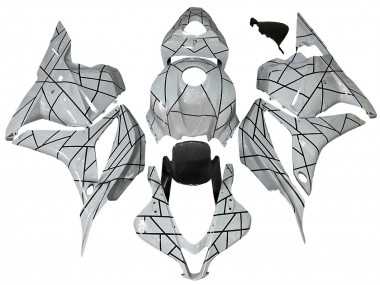 Discount 2009-2012 White Grey Black Lines Honda CBR600RR Motorcycle Fairings Canada