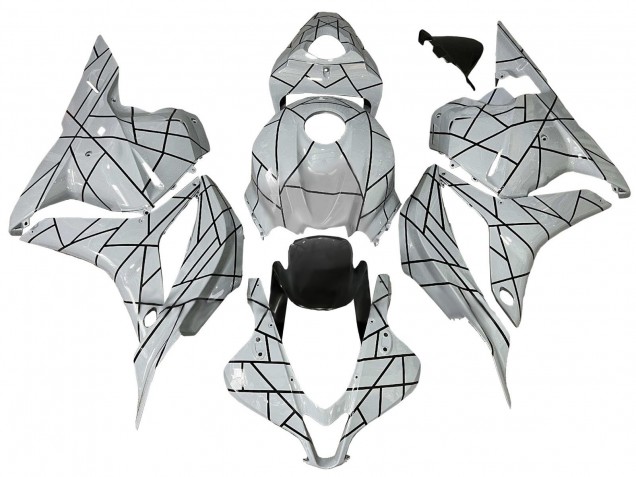 Discount 2009-2012 White Grey Black Lines Honda CBR600RR Motorcycle Fairings Canada
