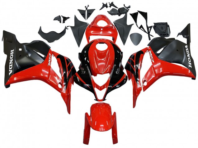 Discount 2009-2012 Red Glossy Black Matte Black Stripe Honda CBR600RR Motorcycle Fairings Canada