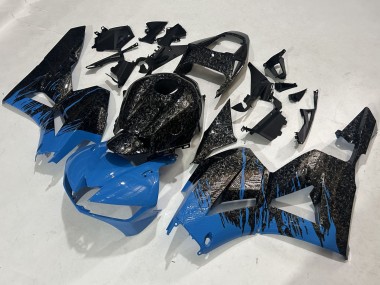 Discount 2009-2012 Black Forged Carbon Fiber Blue Honda CBR600RR Motorcycle Fairings Canada