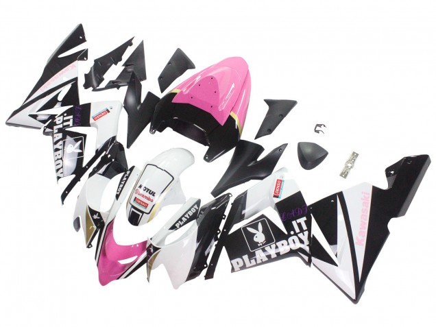 Discount 2004-2005 Black Pink White Playboy Motul Kawasaki ZX10R Motorcycle Fairings Canada