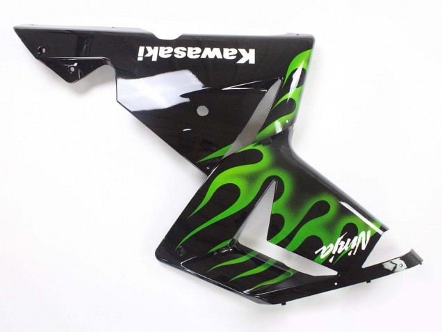 Discount 2004-2005 Black with Green Flame Ninja Kawasaki ZX10R Motorcycle Fairings Canada