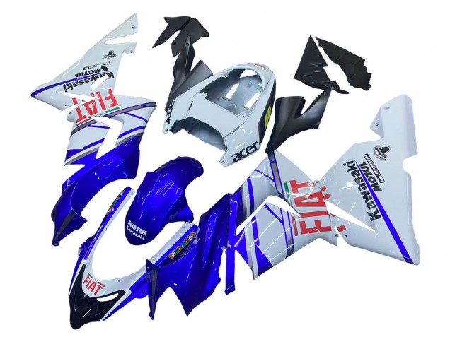 Discount 2004-2005 Glossy Blue White Fiat Motul Kawasaki ZX10R Motorcycle Fairings Canada