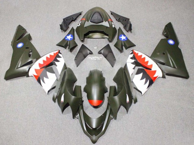 Discount 2004-2005 Silver Black Ninja Kawasaki ZX10R Motorcycle Fairings Canada