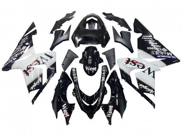 Discount 2004-2005 White Black West Ninja Kawasaki ZX10R Motorcycle Fairings Canada