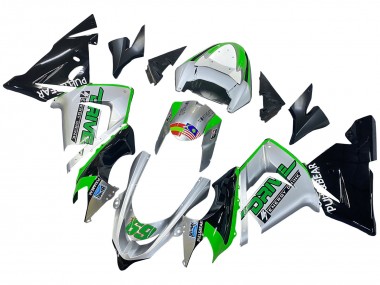 Discount 2004-2005 Green Silver Black 69 Kawasaki ZX10R Motorcycle Fairings Canada