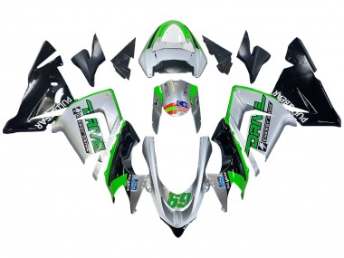 Discount 2004-2005 Green Silver Black 69 Kawasaki ZX10R Motorcycle Fairings Canada