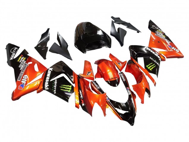 Discount 2004-2005 Burnt Orange Black Monster Elf Kawasaki ZX10R Motorcycle Fairings Canada