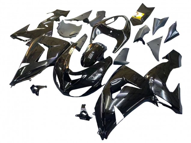 Discount 2006-2007 Glossy Black Kawasaki ZX10R Motorcycle Fairings Canada
