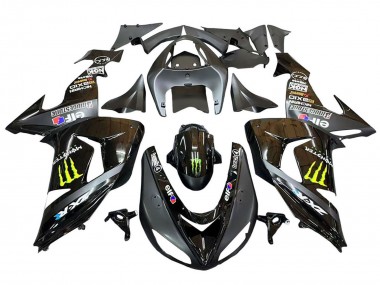 Discount 2006-2007 Grey Yellow Glossy Black Monster Elf Kawasaki ZX10R Motorcycle Fairings Canada