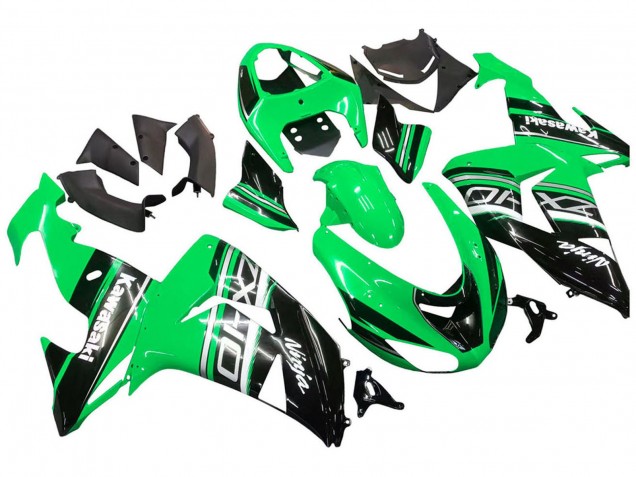 Discount 2006-2007 Green White Black Kawasaki ZX10R Motorcycle Fairing Kits Canada