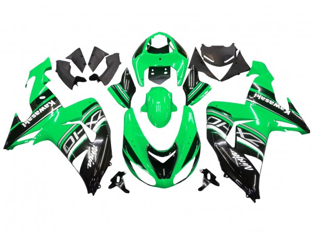 Discount 2006-2007 Green White Black Kawasaki ZX10R Motorcycle Fairing Kits Canada