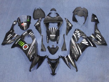 Discount 2006-2007 Matte Black White Green Monster Kawasaki ZX10R Motorcycle Fairings Canada