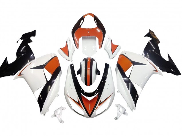 Discount 2006-2007 White Orange Black Kawasaki ZX10R Motorcycle Fairings Canada