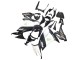 Discount 2008-2010 Glossy Black White Green Monster Elf Kawasaki ZX10R Motorcycle Fairings Canada