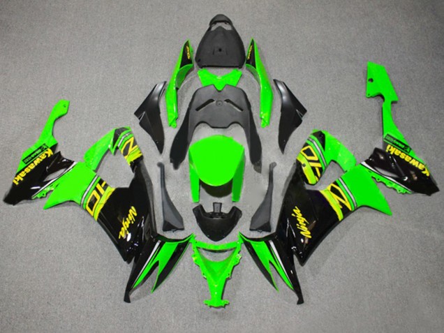 Discount 2008-2010 Green Glossy Black Yellow Kawasaki ZX10R Motorcycle Fairings Canada