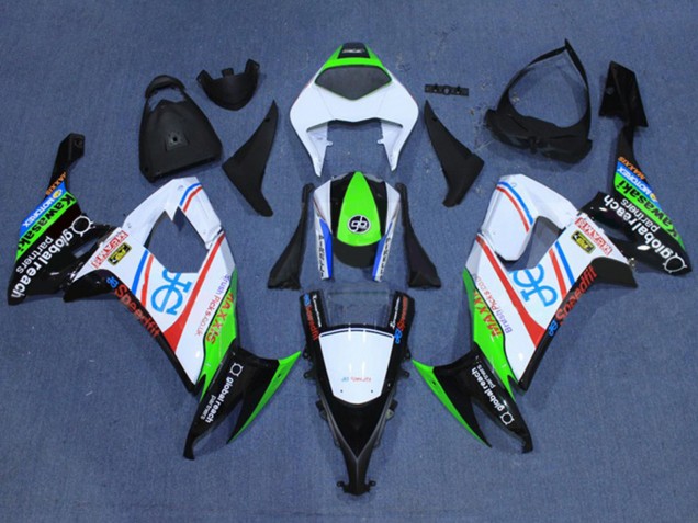 Discount 2008-2010 White Fluorescent Green Red Black Kawasaki ZX10R Motorcycle Fairings Canada