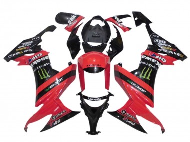 Discount 2008-2010 Red Black Green Monster Elf 27 Kawasaki ZX10R Motorcycle Fairings Canada