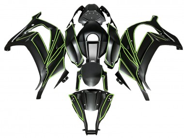 Discount 2008-2010 Matte Black Green Lines Kawasaki ZX10R Motorcycle Fairings Canada