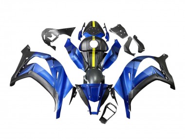 Discount 2008-2010 Blue Yellow Matte Black Kawasaki ZX10R Motorcycle Fairings Canada