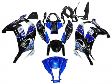 Discount 2011-2015 Blue White Glossy Black Kawasaki ZX10R Motorcycle Fairings Canada