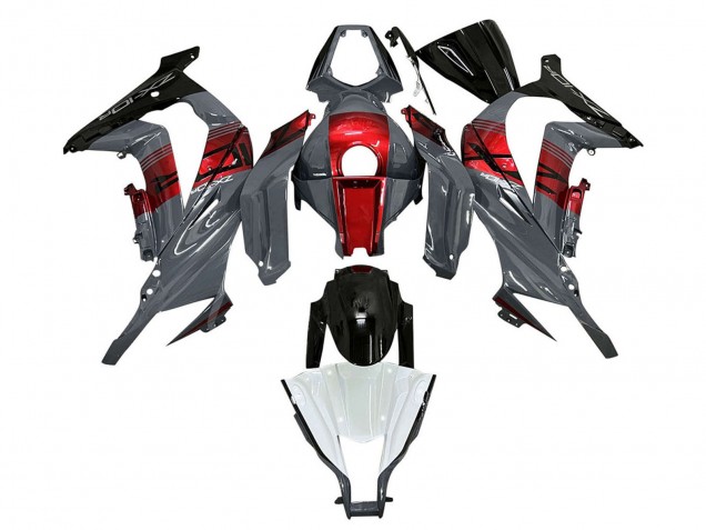 Discount 2011-2015 Grey RED Glossy Black Kawasaki ZX10R Motorcycle Fairings Canada