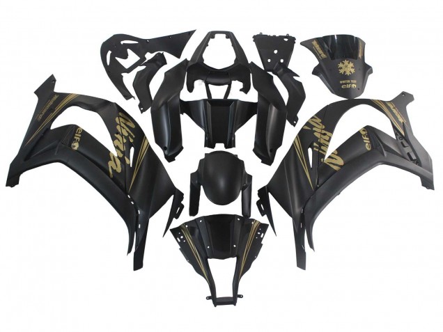 Discount 2011-2015 Matte Black Gold Snow Elf Kawasaki ZX10R Motorcycle Fairings Canada