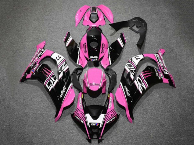 Discount 2016-2020 Pink Glossy Black White Elf Monster Kawasaki ZX10R Motorcycle Fairings Canada