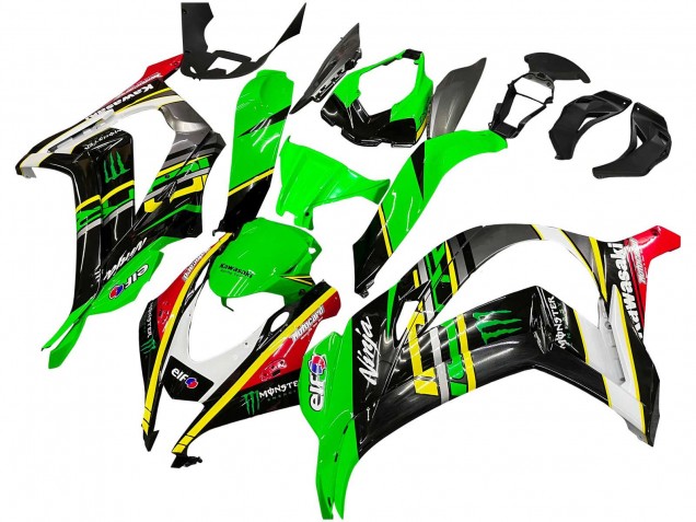 Discount 2016-2020 Green Yellow Red Black Elf Monster Kawasaki ZX10R Motorcycle Fairings Canada