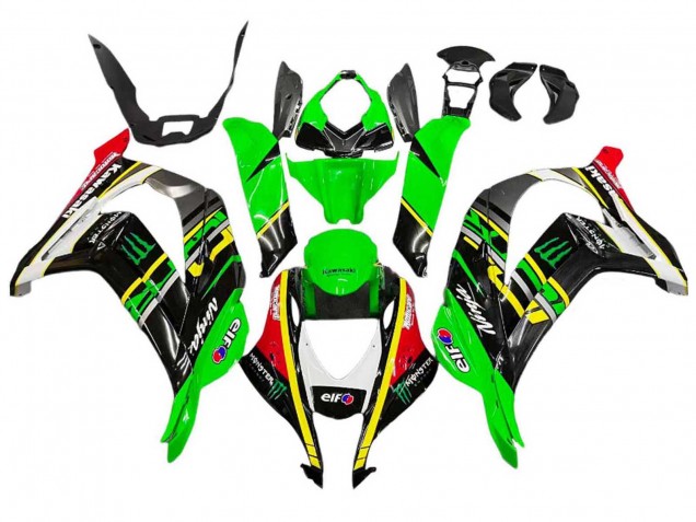 Discount 2016-2020 Green Yellow Red Black Elf Monster Kawasaki ZX10R Motorcycle Fairings Canada