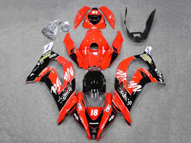 Discount 2016-2020 Red Glossy Black White Monster 18 Kawasaki ZX10R Motorcycle Fairings Canada