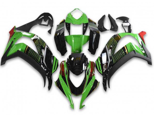 Discount 2021-2025 Green Black Red Honeycomb Kawasaki ZX10R Motorcycle Fairings Canada