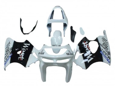 Discount 1998-1999 White Black West Mobil Kawasaki ZX6R Motorcycle Fairings Canada