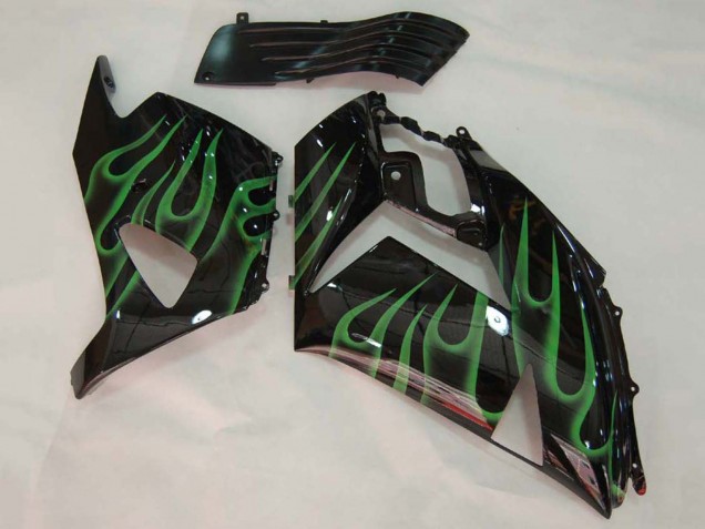 Discount 2006-2011 Glossy Black Green Flame Kawasaki ZX14R ZZR1400 Motorcycle Fairing Canada
