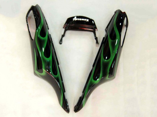 Discount 2006-2011 Glossy Black Green Flame Kawasaki ZX14R ZZR1400 Motorcycle Fairing Canada