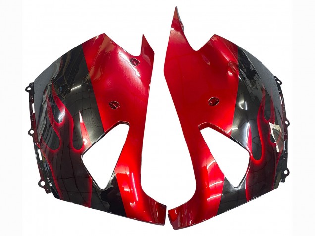 Discount 2006-2011 Glossy Black Red Flame Kawasaki ZX14R ZZR1400 Motorcycle Fairing Kits Canada