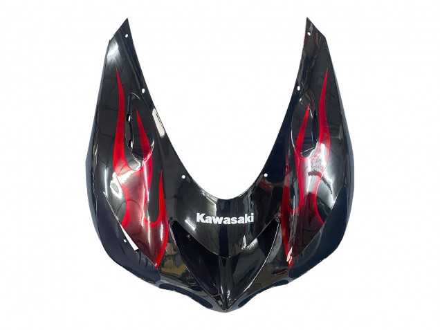 Discount 2006-2011 Glossy Black Red Flame Kawasaki ZX14R ZZR1400 Motorcycle Fairing Kits Canada