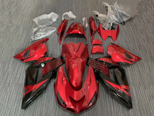 Discount 2006-2011 Red Glossy Black Kawasaki ZX14R ZZR1400 Motorcycle Fairing Canada
