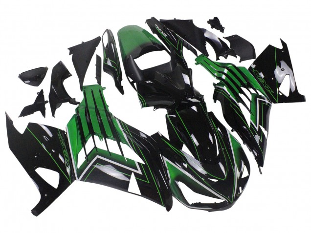 Discount 2012-2024 Green Glossy Black Stripe Kawasaki ZX14R ZZR1400 Motorcycle Fairings Canada