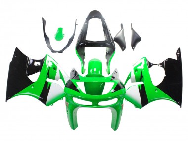 Discount 1998-1999 Green White Glossy Black Kawasaki ZX6R Motorcycle Fairings Canada