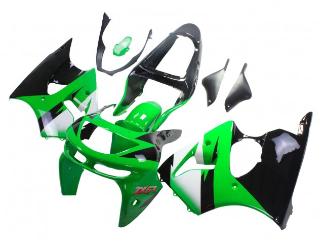Discount 1998-1999 Green White Glossy Black Kawasaki ZX6R Motorcycle Fairings Canada