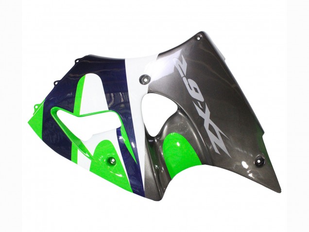 Discount 1998-1999 Green White Dark Blue Silver Kawasaki ZX6R Motorcycle Fairings Canada