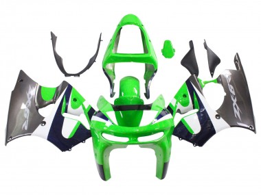 Discount 1998-1999 Green White Dark Blue Silver Kawasaki ZX6R Motorcycle Fairings Canada