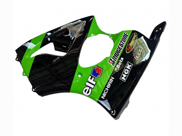 Discount 1998-1999 Green Glossy Black Elf Bridgestone Kawasaki ZX6R Motorcycle Fairings Canada