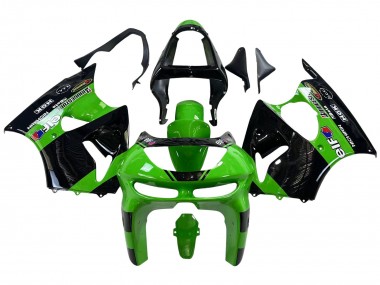 Discount 1998-1999 Green Glossy Black Elf Bridgestone Kawasaki ZX6R Motorcycle Fairings Canada