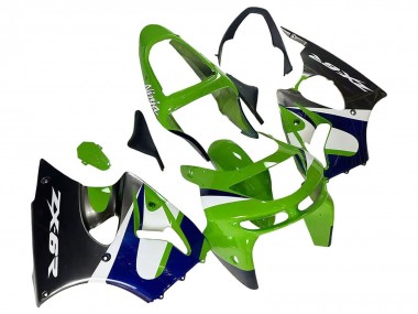 Discount 1998-1999 Green White Blue Silver Glossy Black Kawasaki ZX6R Motorcycle Fairings Canada