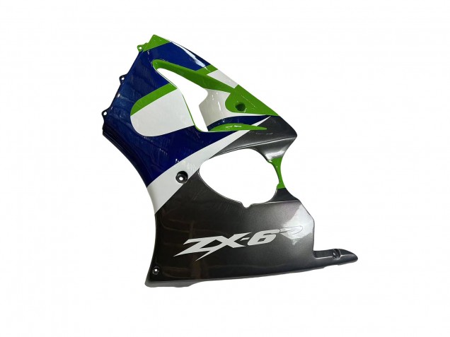 Discount 1998-1999 Green White Blue Silver Glossy Black Kawasaki ZX6R Motorcycle Fairings Canada